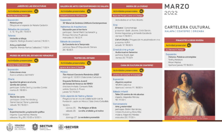 Realizarán actividades culturales por el Día Internacional de la Mujer