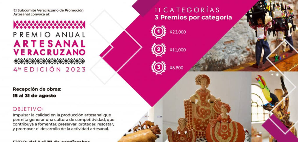 Convocatoria abierta: Participa en el Premio Anual Artesanal Veracruzano 2023