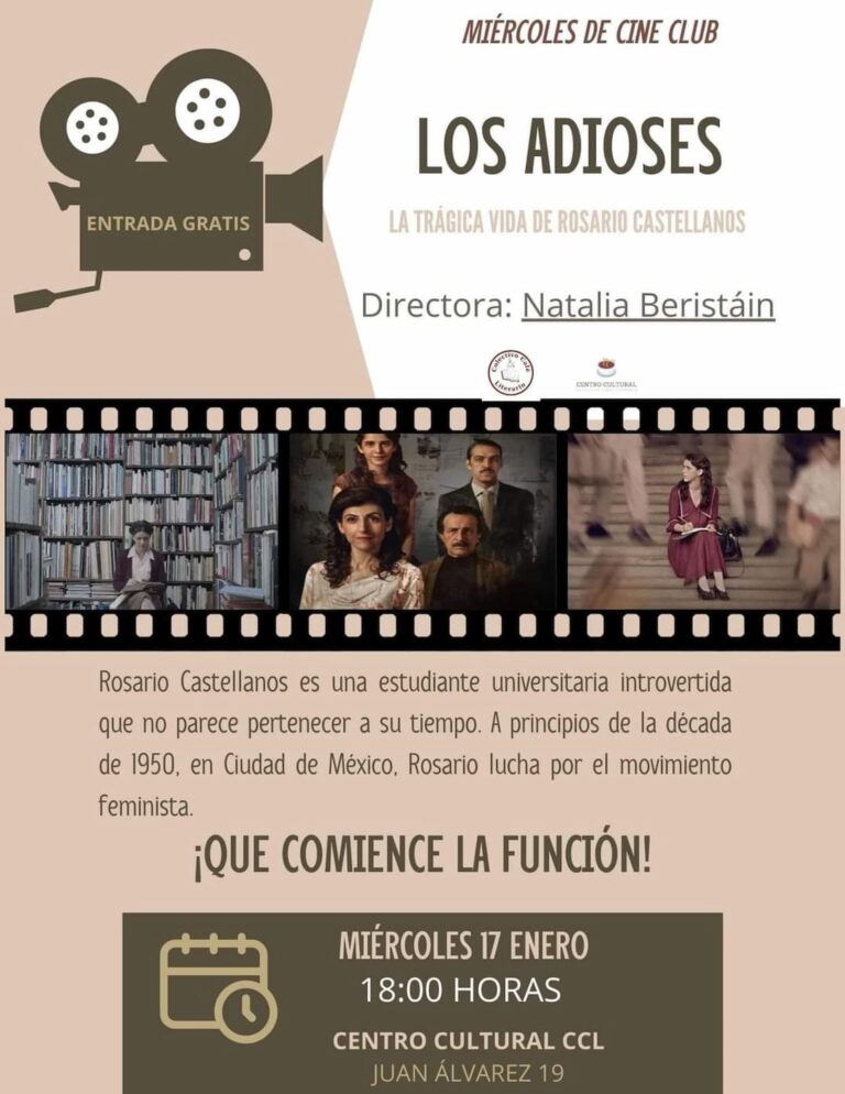 Proyectaran "Los Adioses" la trágica vida de Rosario Castellanos