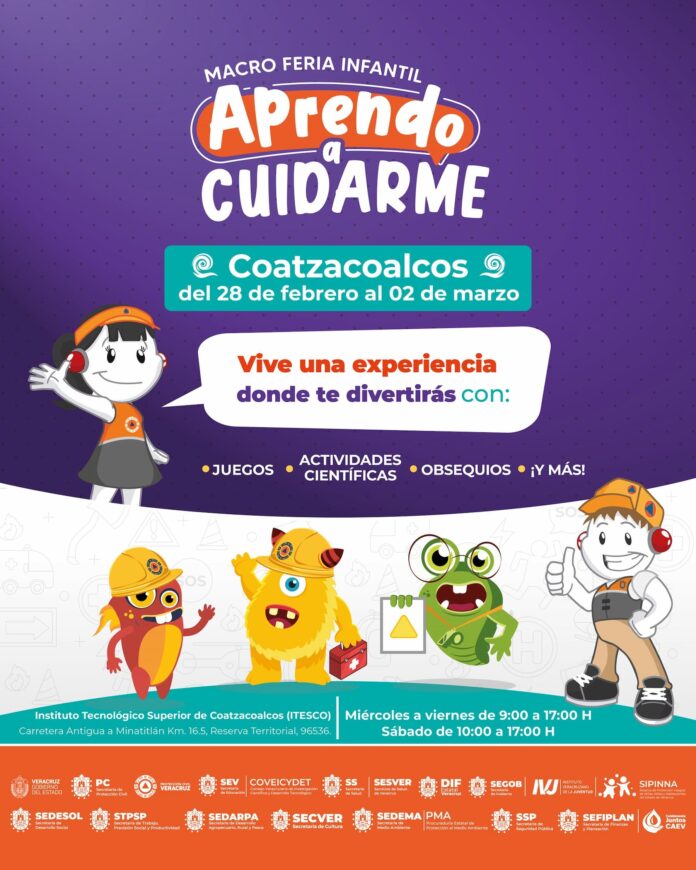 Coatzacoalcos será sede de la novena Macro Feria Infantil “Aprendo a Cuidarme”