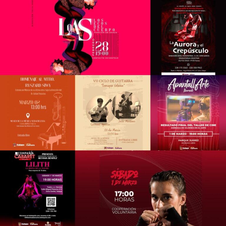 Cartelera cultural de Xalapa del 27 de febrero al 2 de marzo