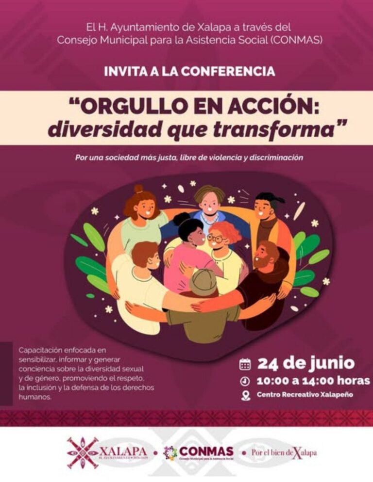 CONMAS Xalapa invita a la conferencia «Orgullo en Acción diversidad que transforma» CONMAS Xalapa invita a la conferencia "Orgullo en Acción diversidad que transforma"