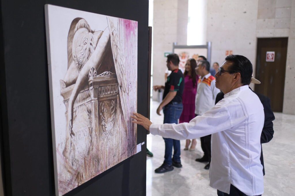 Exponen en el Congreso de Veracruz la muestra pictórica Soledad Compartida