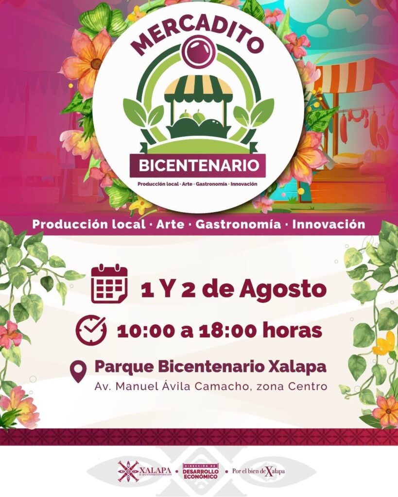Floricultores regionales participan en la tercera edición de Mercadito Bicentenario en Xalapa
