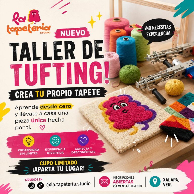 Xalapa tiene nuevo espacio creativo para transformar hilos en tapetes personalizados