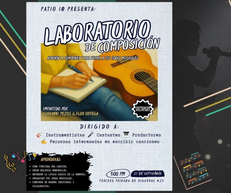 Patio IØ convoca a un laboratorio práctico de composición musical en septiembre Patio IØ convoca a un laboratorio práctico de composición musical en septiembre