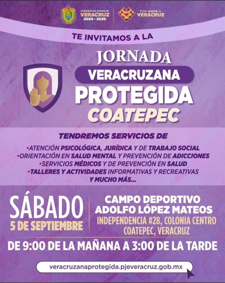 Coatepec recibirá Jornada Veracruzana Protegida este sábado 5 de septiembre